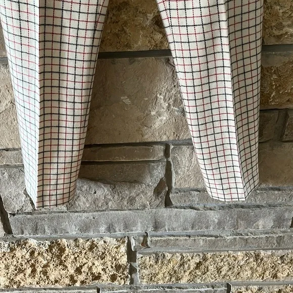 Rag & Bone Poppy High Waisted Pant in Ivory Check Size 4 - Picture 9 of 16